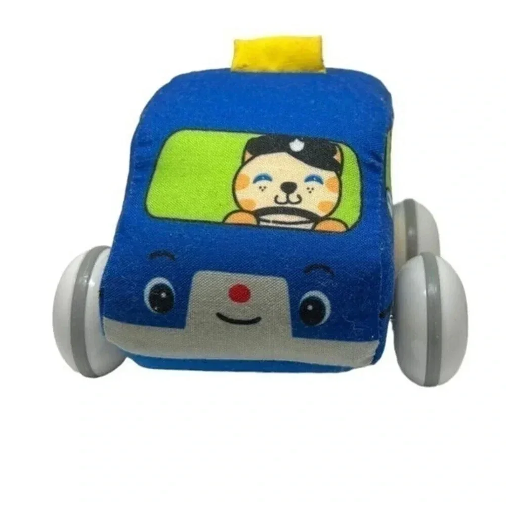 Melissa & Doug K's Kids Pull-Back Town Vehicles Soft Cloth Rolling Cars Cops Bus